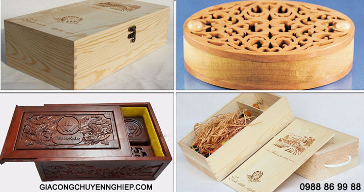 Xưởng sản xuất hộp gỗ, hộp đựng rượu bằng gỗ, hộp quà gỗ theo yêu cầu