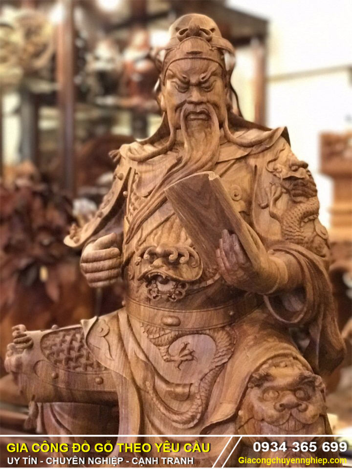 3 mẫu tượng gỗ Quan Công trong phong thủy đẹp nhất.-09