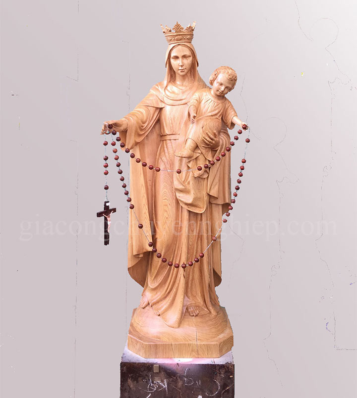 Điêu khắc tượng gỗ công giáo: tượng chúa, đức mẹ, thánh giuse,...-07