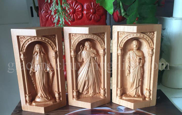 Điêu khắc tượng gỗ công giáo: tượng chúa, đức mẹ, thánh giuse,...-02