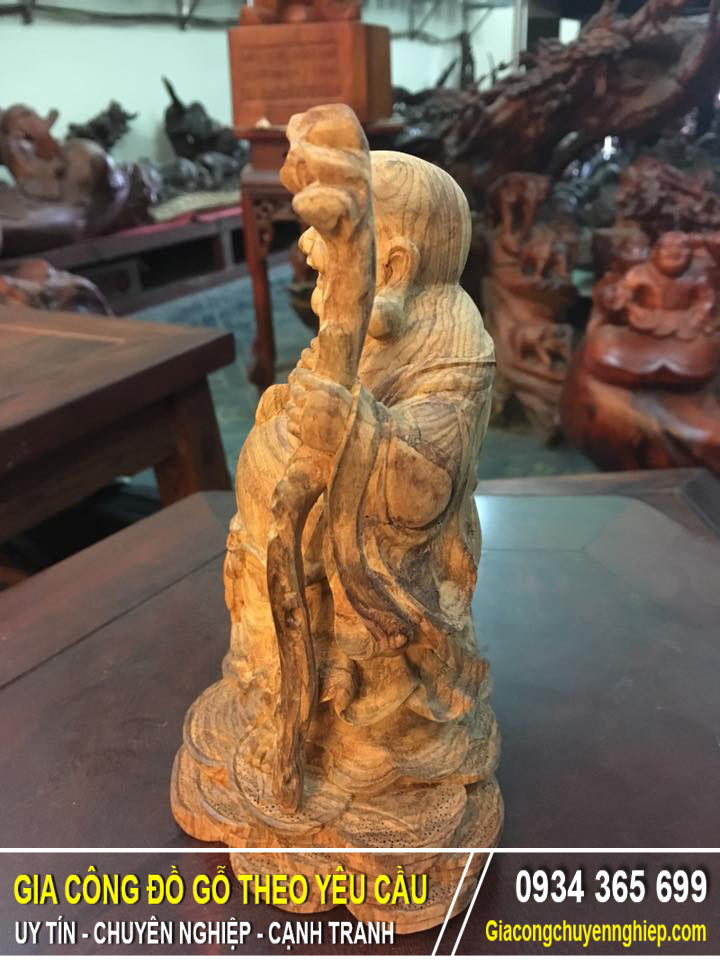 Tượng Phật Di Lặc Gỗ - Đồ gỗ mỹ nghệ phong thủy-03