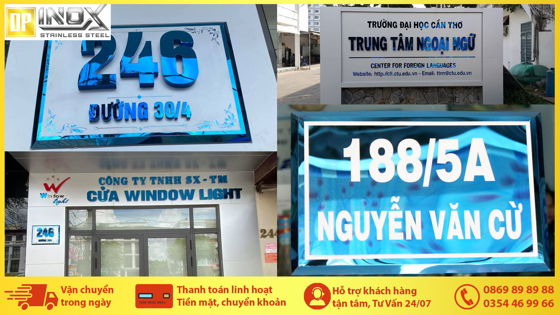 tấm inox gương xanh dương