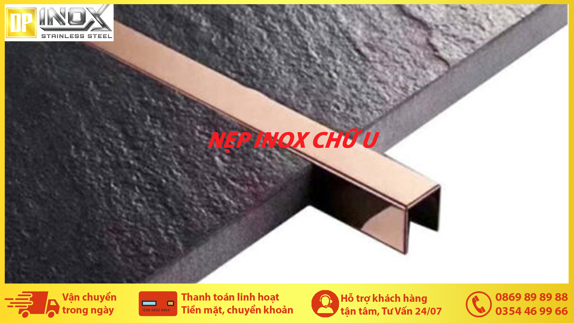 nẹp inox chữ U